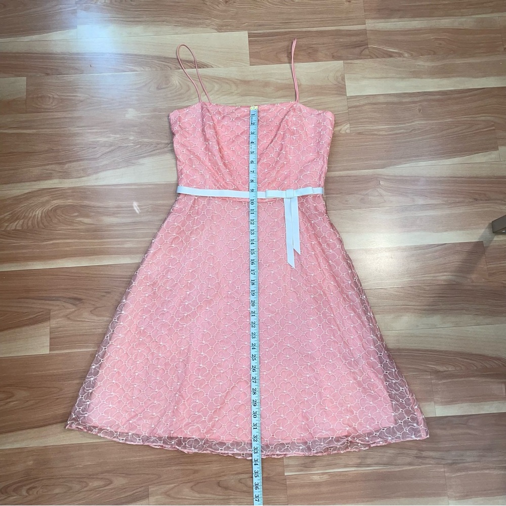 Laundry By Shelli Segal Peach, Silk A-Line Floral… - image 7